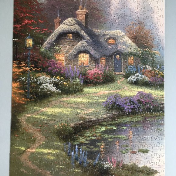 Thomas Kinkade 3 Jigsaw Puzzles 550 / 700 / 750 Pieces MADE ONCE Ceaco - Picture 3 of 5